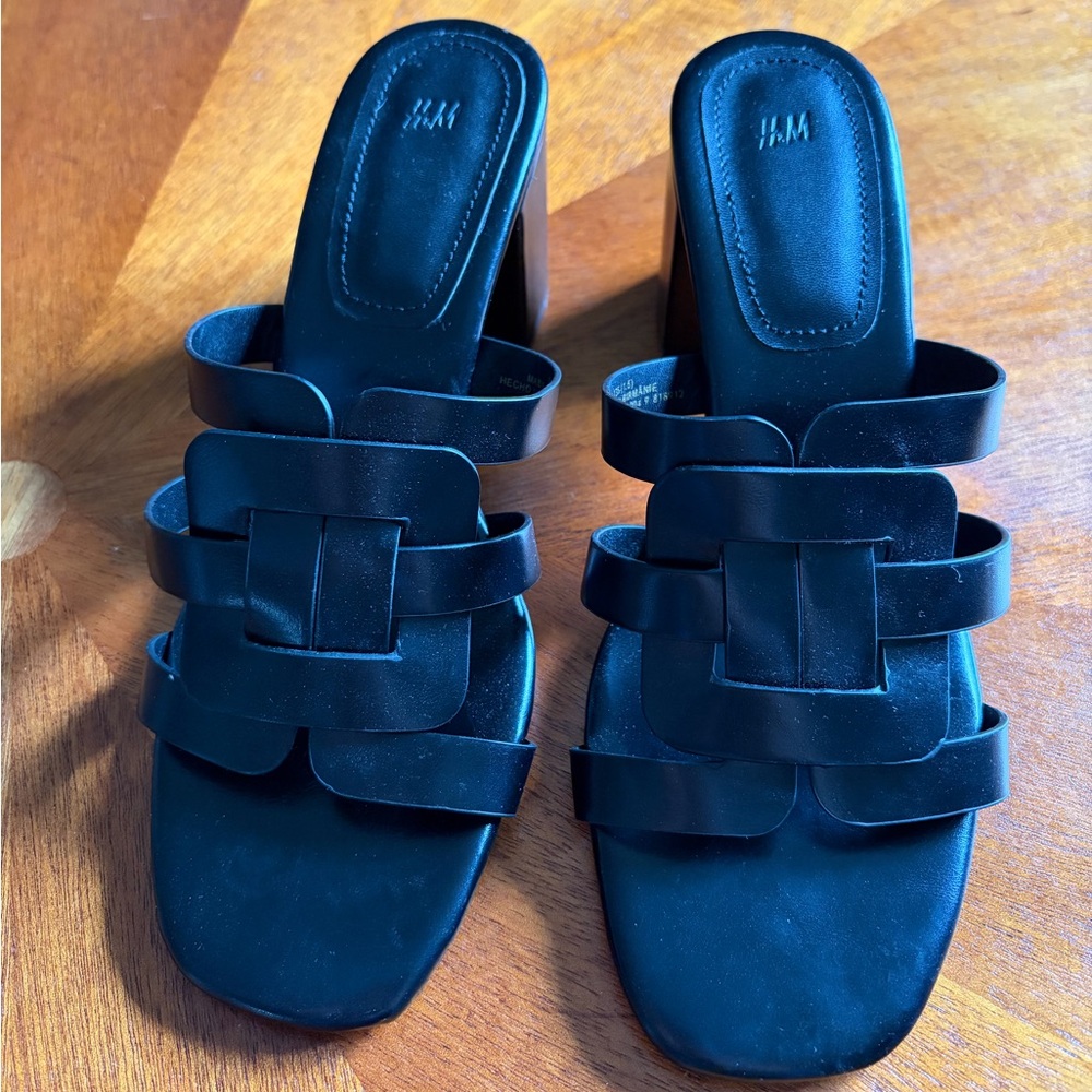 H&M Black Strappy Heels